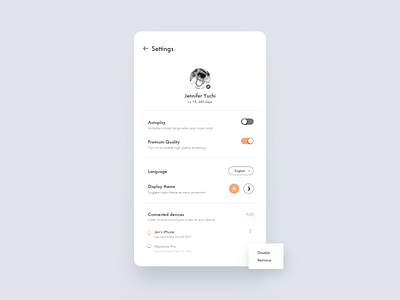 Daily UI 007 - Settings