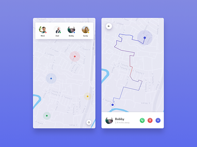 Daily UI - 020 Location Tracker app daily ui dailyui020 design challenge interaction location map mobile design safety tracking ui ux