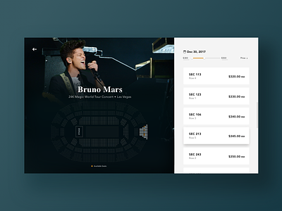 Daily UI - 030 Pricing concert concert ticket daily ui dailyui design challenge interaction pricing seat select seat ui ux web design