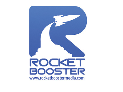 Rocket Booster Media Logo branding design logo typography vector web website