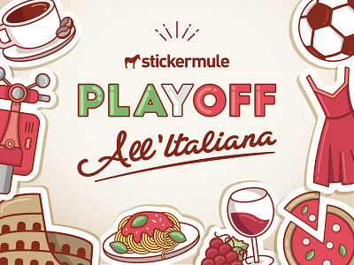 Playoff! All'Italiana Sticker Design Contest contest italia italy playoff rebound sticker mule stickers