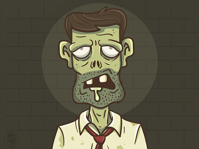 Zombieeee! brush drawing illustration vector wall zombie