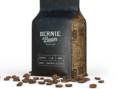 Packaging design and pattern for Bernie & Bean brand identity brand identity design brand identity designer branding coffee design logo packaging pattern pattern designer