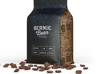 Packaging design and pattern for Bernie & Bean