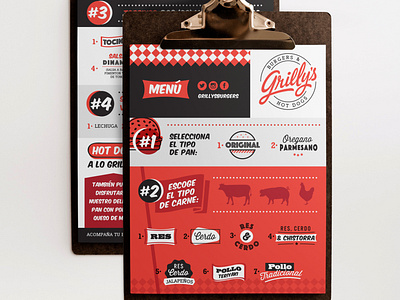 Menu and Identity design for a fast food restaurant