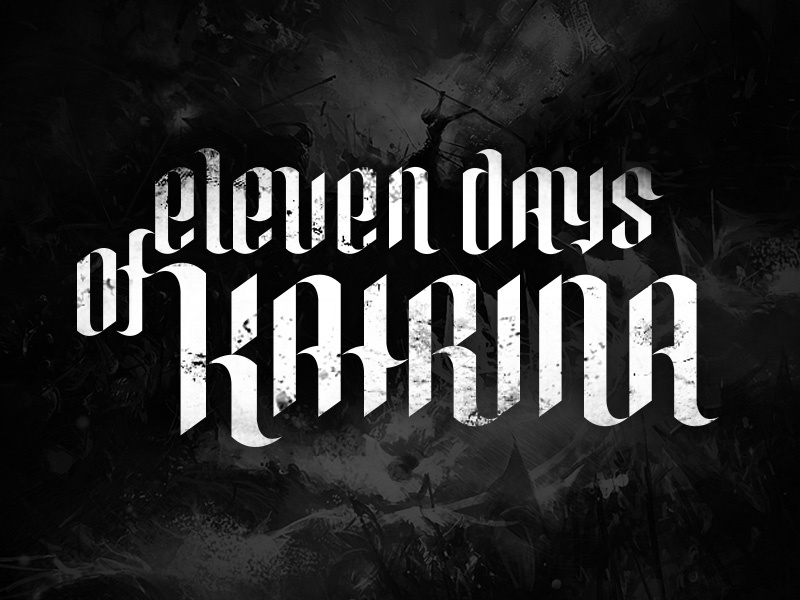 Band Logo eleven days of katrina band logo metal rock hard font