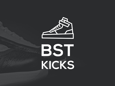 BST Kicks Logo icon kicks logo outline sneakers vector