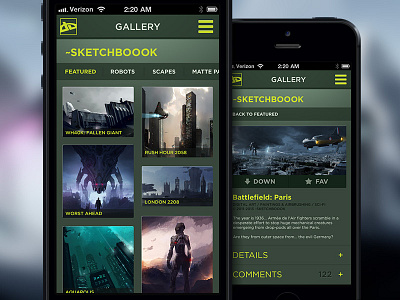 deviantART concept / gallery android app application art concept deviant deviantart fan gallery iphone mobile