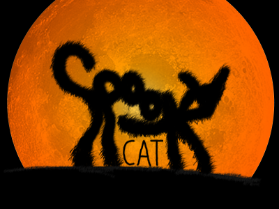 Spooky Cat cat halloween hand drawn text spooky cat