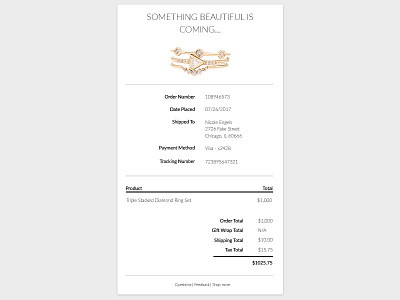 Daily UI #17 17 dailyui email receipt receipt ui ux