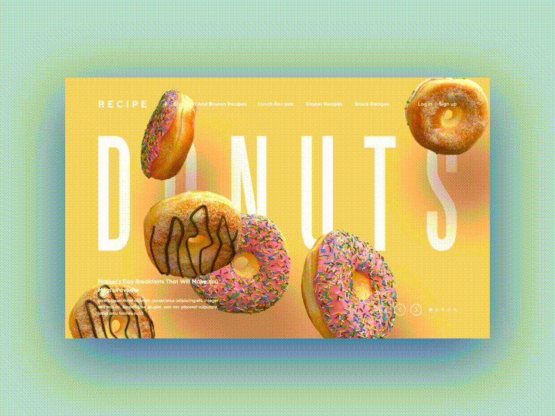 Recipe Website / Donuts Banner