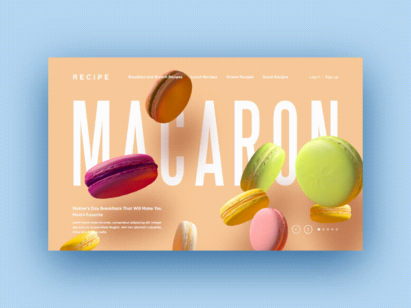Recipe Website / Macaron Banner