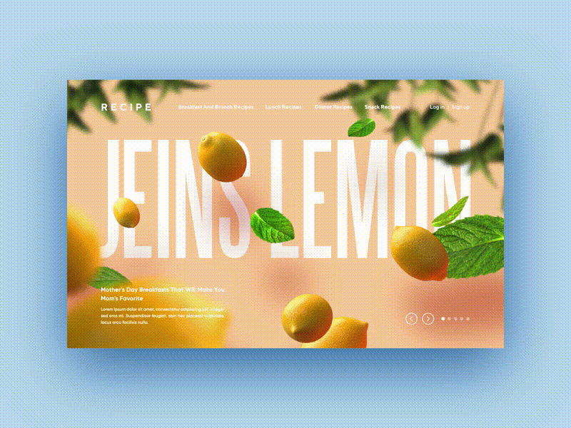 Recipe Website / Lemon Banner