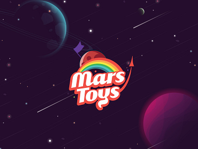 Mars Toys Logo design flag logo illustration istanbul logo mars red space toys toys logo vector