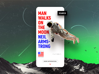 Neil Armstrong america armstrong art astronaut design flag istanbul moon nasa neil space uidesign usa