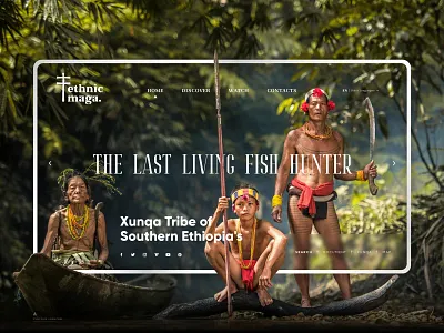 Ethnic Maga - Xunqa Tribe / Landing Page adobe xd color culture design ethnic green jungle landing page logo nature tribe ui uidesign ux ux design web