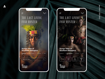 Ethnic Maga - Xunqa Tribe / Mobile Landing Page adobe xd amazon app app branding button color design forest menu nature search bar tribe type ui uidesign ux web