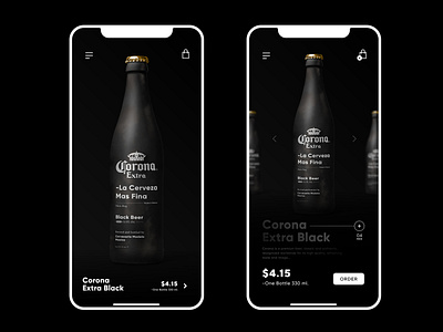 Corona Extra - Black Beer / Order Page