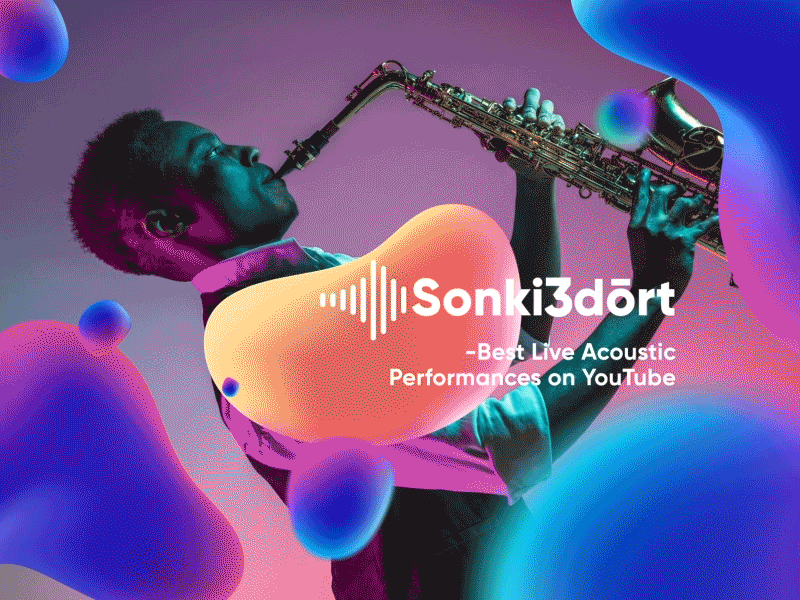 Sonki3dort - Best Live Acoustic Performances on YouTube ali celebi branding color design fluid gradient logo music music player sound sound wave tools ui web