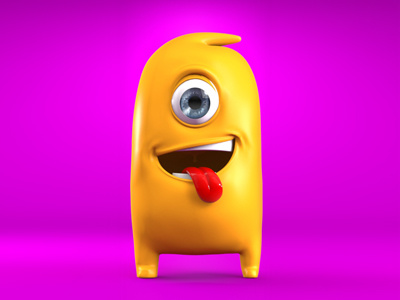3D Mascot Character 3d character energy drink luxology mascot modeling modo rendering tongue