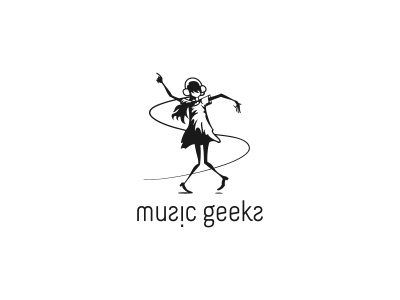 Music geeks dance geek logo music