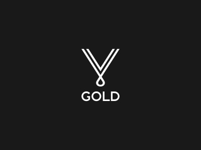 V gold gold jewerely logo