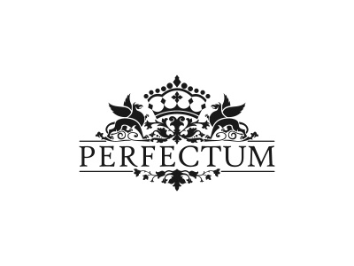 Perfectum crest crown heraldy logo perfect