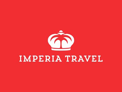 Imperia Travel crown imperia logo palm tree travel tropic
