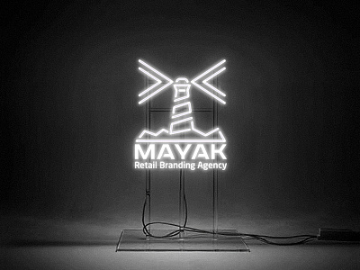 Mayak Neon light lighthouse logo neon