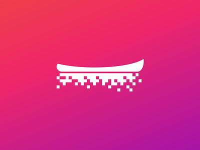 Digital Boat boat canoe digital it logo minimal ship simple