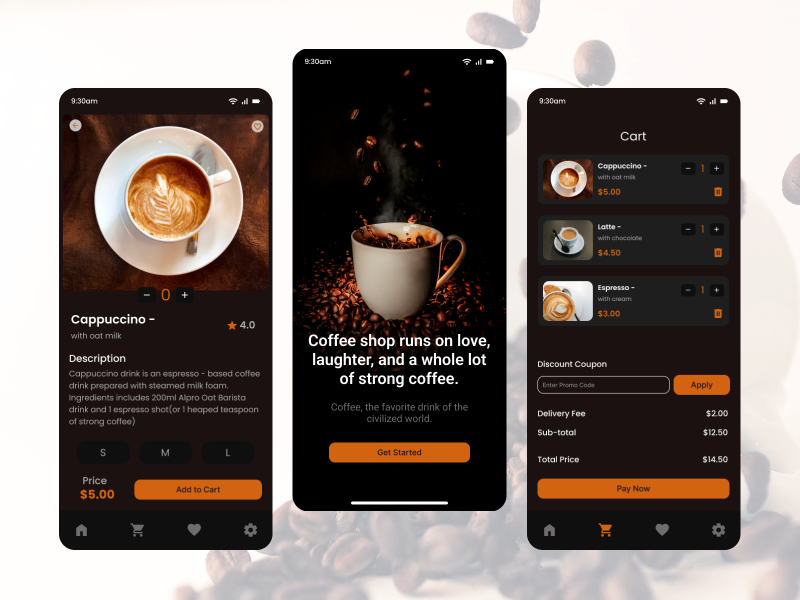 Coffee Shop App - UI Design by Iniobong Johnson on Dribbble