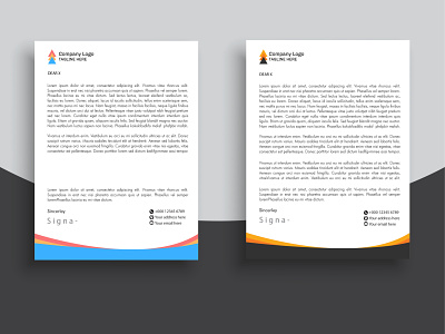 Colorful Letterhead Template with free eps