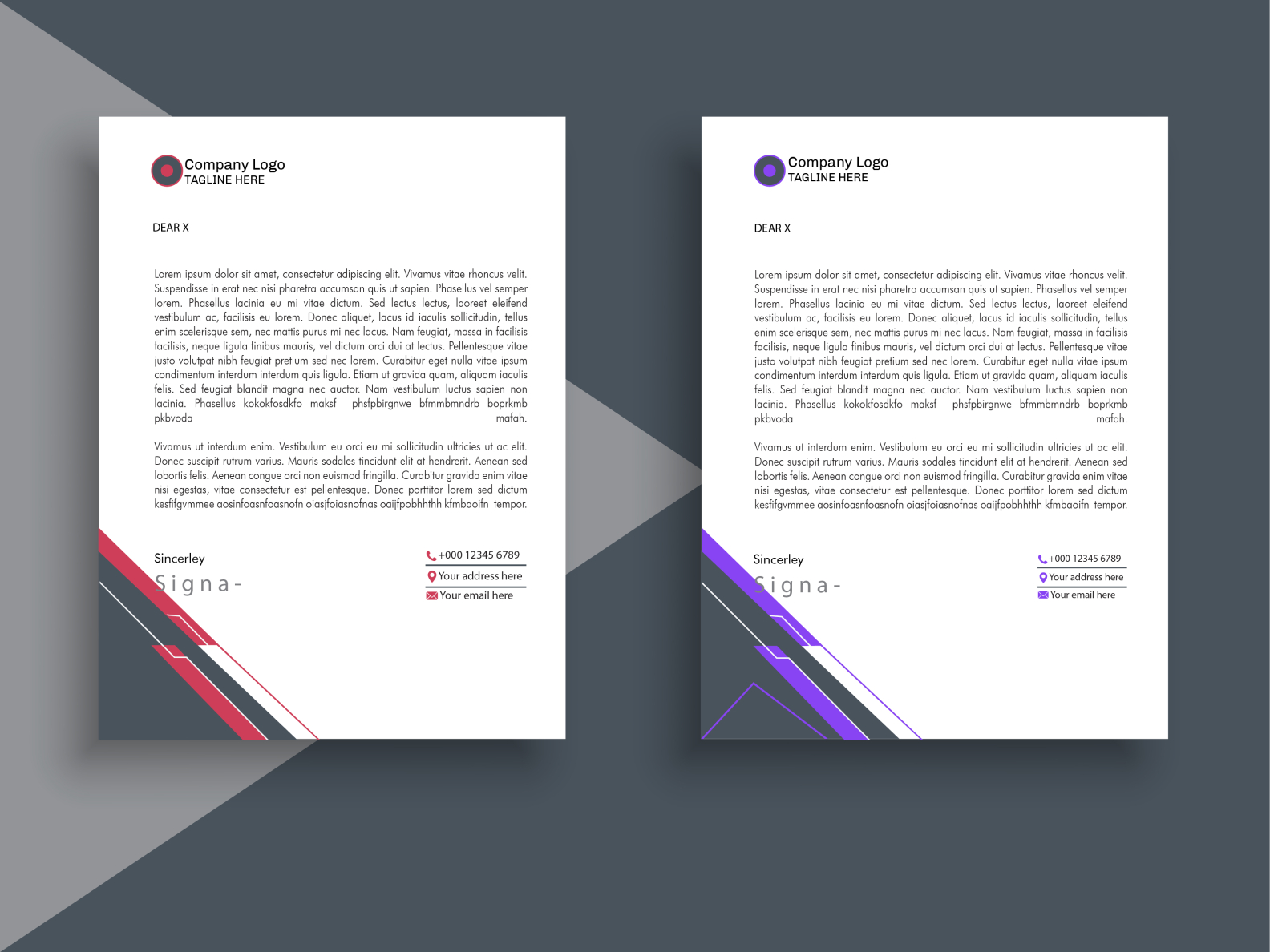 Abstract Design Letterhead with free vector eps by Md Shahin Khan on ...