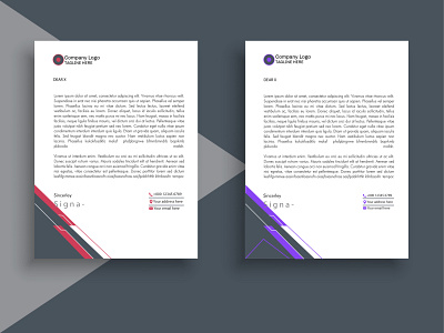 Abstract Design Letterhead with free vector eps business stationary