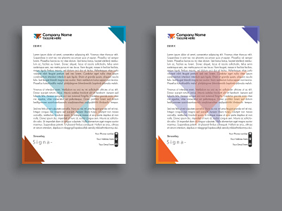 professional Clean watermark Letterhead design abstract brochure