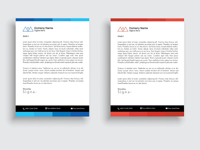 Colorful Letterhead template design with free eps a4 letterhead business stationary professional flyer