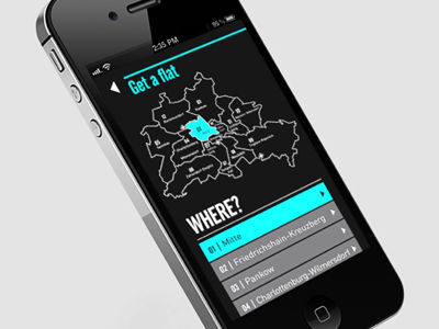 Webapp Ex-Berliner app berlin interface ios iphone mockup us user userinterface
