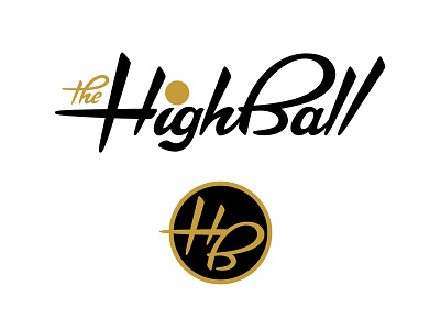 Logo design for The Highball branding design icon illustration lettering logo type typography