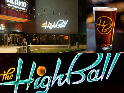 The Highball logo - usage examples branding design icon illustration lettering logo merchandise neon signage type typography