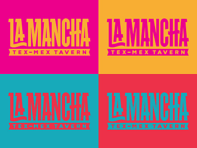 La Mancha Tex-Mex Tavern logo branding design illustration lettering logo type typography