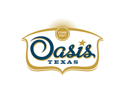 Oasis Texas logo branding design icon illustration lettering logo type typography