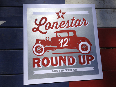 Lonestar Round Up illustration design illustration merchandise design poster print design