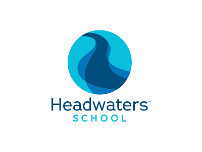 Headwaters School Logo branding design icon illustration logo