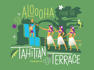 Tahitian Terrace design illustration merch design