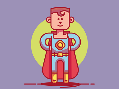 Superboy boy character hero illustration manga powers super