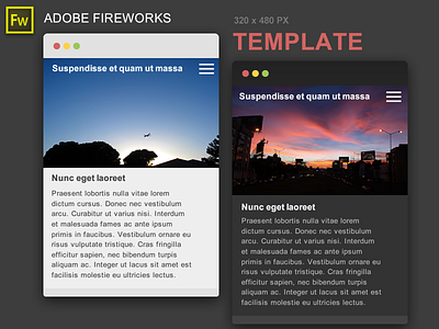 Free Fireworks Mobile Site Template