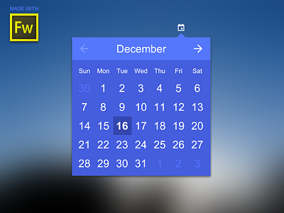 Calendar Material Design Flat blue button design flat font interface material design navigation ui ux web website