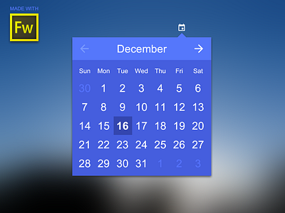 Calendar Material Design Flat