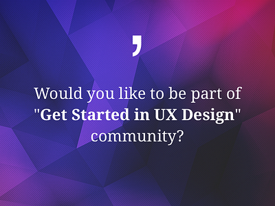 Request to join our UX design community