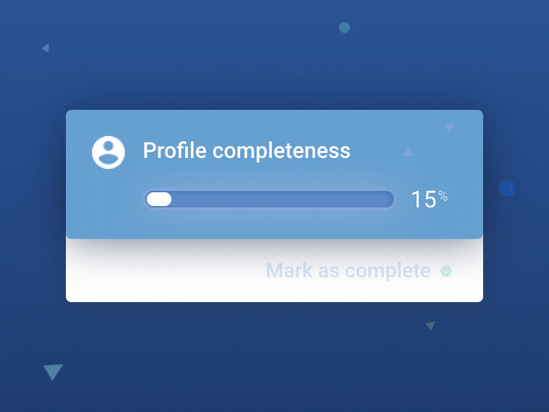 Loader for profile completeness animation flinto gif interaction loader material mobile product prototype ui ux web